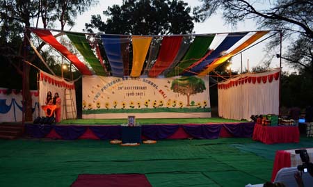 Stage in backdrop of wildzone and sunset