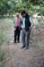 Brigadier and WIlliam looking at rain water tank in wild zone